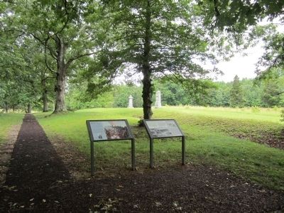 The Confederate Earthworks Marker. Click for full size. The Confederate Earthworks Marker image. Click for full size.