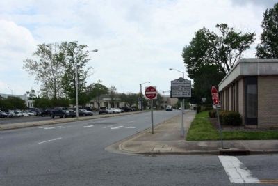 Thomas J. Jarvis Marker, looking south along Green Street (SR 1531) image. Click for full size.