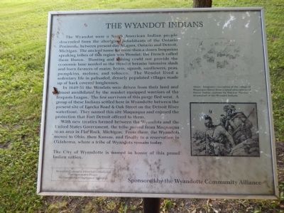 The Wyandot Indians Marker image. Click for full size.