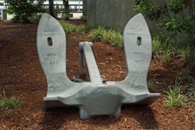 Greater Charleston Naval Base Memorial Baldt 6000 anchor on display image. Click for full size.