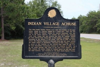Indian Village Achuse Marker image. Click for full size.