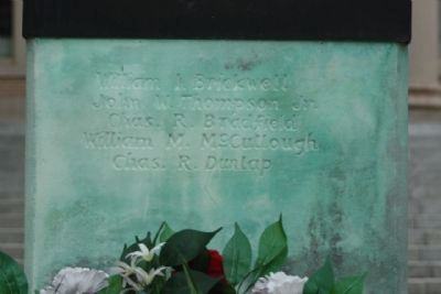 Company E, 119th Infantry, Goldsboro Rifles World War I Monument North face image. Click for full size.