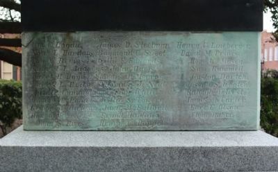 Company E, 119th Infantry, Goldsboro Rifles World War I Monument South face image. Click for full size.