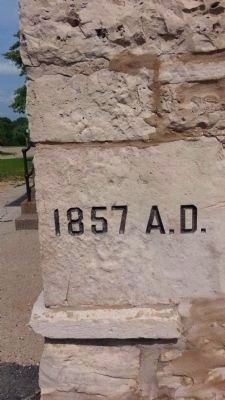 The Cornerstone of the White Limestone School Building image. Click for full size.