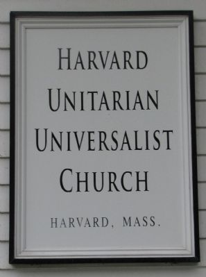 Harvard Unitarian Universalist Church Marker image. Click for full size.