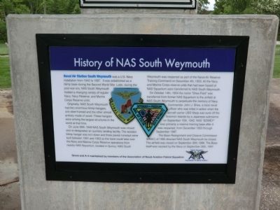 History of NAS South Weymouth Marker image. Click for full size.
