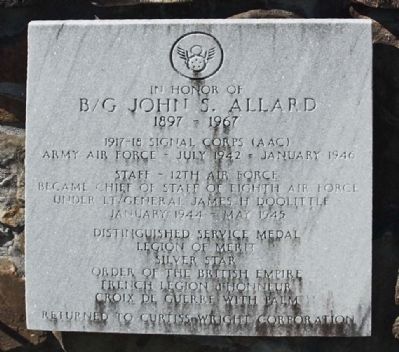B/G John S. Allard Marker image. Click for full size.