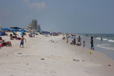 Looking East Along The Beach at Gulf State Park. image. Click for full size.