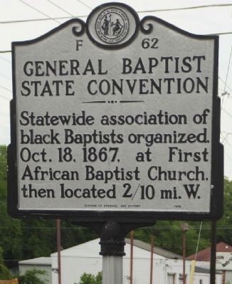 General Baptist State Convention Marker image. Click for full size.