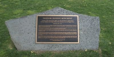Freedom Crossing Monument Marker. Click for full size. Freedom Crossing Monument Marker image. Click for full size.