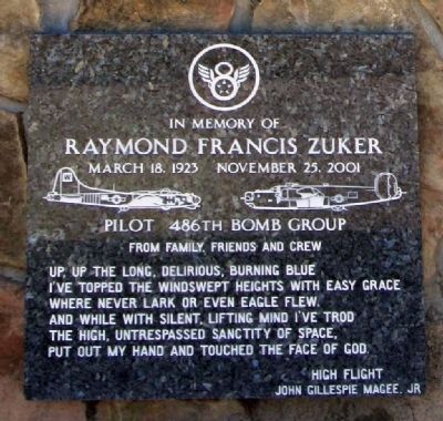 In Memory of Raymond Francis Zuker. Click for full size. In Memory of Raymond Francis Zuker image. Click for full size.