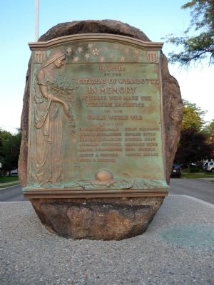 Wyandotte World War I Memorial. Click for full size. Wyandotte World War I Memorial image. Click for full size.