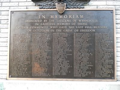 Wyandotte World War II Memorial image. Click for full size.