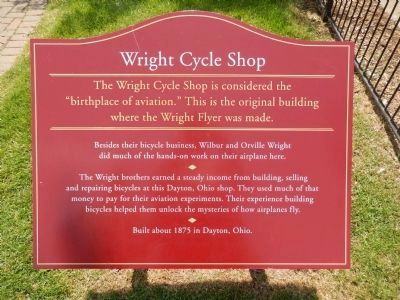 Wright Cycle Shop Marker image. Click for full size.