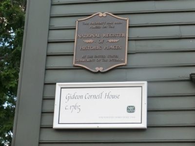 Gideon Cornell House Marker. Click for full size. Gideon Cornell House Marker image. Click for full size.