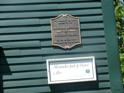 Alexander Jack Jr. House Marker. Click for full size. Alexander Jack Jr. House Marker image. Click for full size.