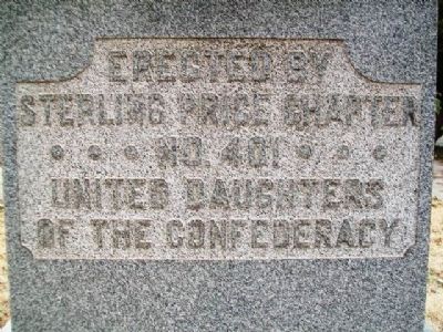 Our Confederate Dead Monument Sponsor image. Click for full size.