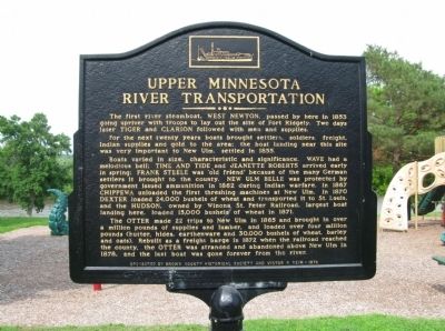 Upper Minnesota River Transportation Marker image. Click for full size.