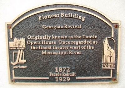 Pioneer Building Marker. Click for full size. Pioneer Building Marker image. Click for full size.