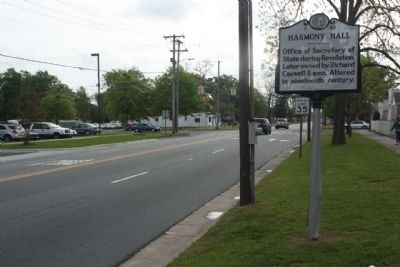 Harmony Hall Marker looking eastward. Click for full size. Harmony Hall Marker looking eastward image. Click for full size.