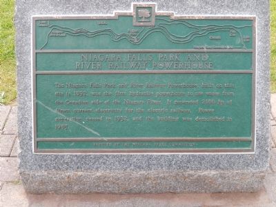 Niagara Falls Park and River Railway Powerhouse Marker. Click for full size. Niagara Falls Park and River Railway Powerhouse Marker image. Click for full size.