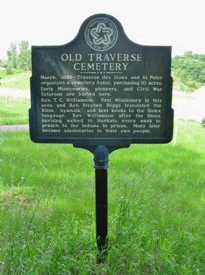Old Traverse Cemetery Marker image. Click for full size.