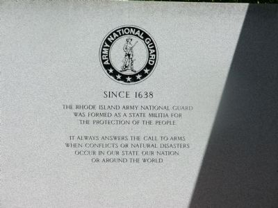Rhode Island National Guard Marker. Click for full size. Rhode Island National Guard Marker image. Click for full size.