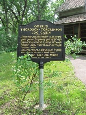 Omsrud Thordson – Torgrimson Log Cabin Marker image. Click for full size.