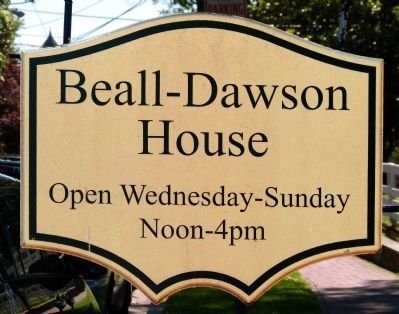 Beall-Dawson House Sign. Click for full size. Beall-Dawson House Sign image. Click for full size.