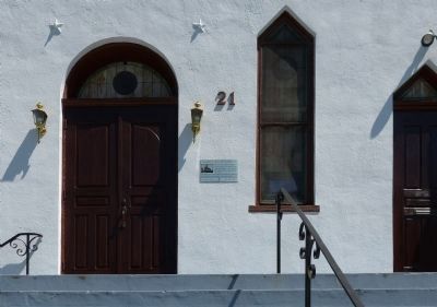 Duplicate Marker on the Front Wall of the Church. Click for full size. Duplicate Marker on the Front Wall of the Church image. Click for full size.