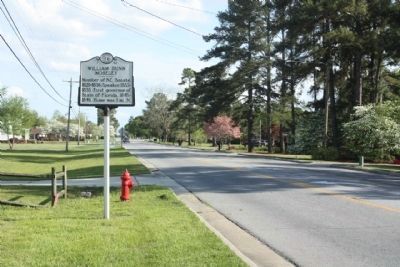 William Dunn Moseley Marker looking south along South Caswell Street image. Click for full size.