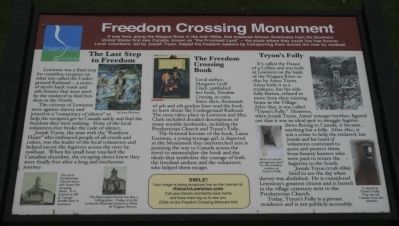 Freedom Crossing Monument Marker. Click for full size. Freedom Crossing Monument Marker image. Click for full size.