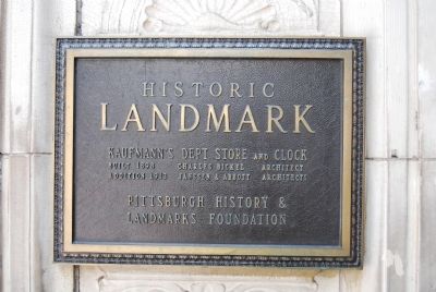 Kaufmann's Department Store and Clock Marker image. Click for full size.