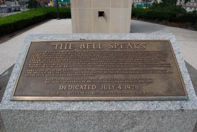 "The Bell Speaks" Marker image. Click for full size.