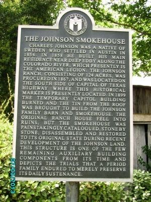 The Johnson Smokehouse Marker image. Click for full size.