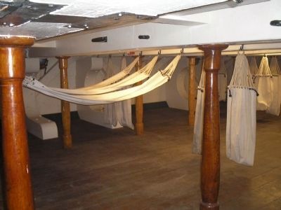 USS Constitution Sleeping Area. Click for full size. USS Constitution Sleeping Area image. Click for full size.