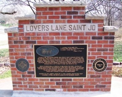 Eugene Field's Lovers Lane Marker. Click for full size. Eugene Field's Lovers Lane Marker image. Click for full size.