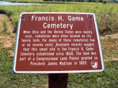 Francis H. Game Cemetery Marker image. Click for full size.