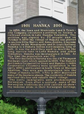 Hanska Marker. Click for full size. Hanska Marker image. Click for full size.