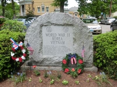 Memorial to World War II, Korea, and Vietnam Veterans Marker image. Click for full size.