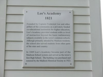 Lee's Academy Marker image. Click for full size.
