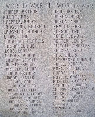Nodaway County Veterans Memorial. Click for full size. Nodaway County Veterans Memorial image. Click for full size.