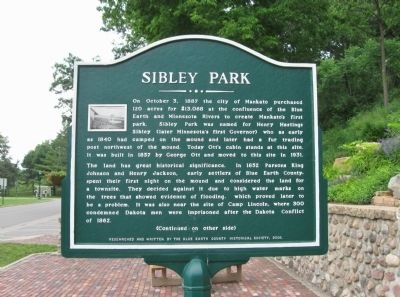 Sibley Park Marker. Click for full size. Sibley Park Marker image. Click for full size.