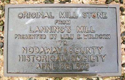 Lanning's Mill Stone Marker. Click for full size. Lanning's Mill Stone Marker image. Click for full size.