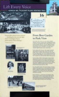 From Beer Garden to Park View Marker image. Click for full size.