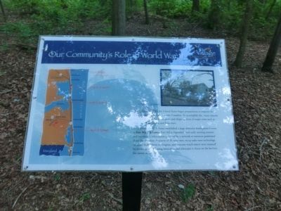 Our Community's Role in World War II Marker image. Click for full size.