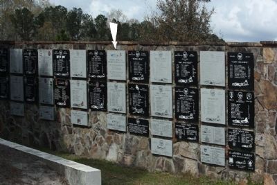 World's Top Mustang Ace Marker, indicated by white arrow, seen on Wall of Heroes. Click for full size. World's Top Mustang Ace Marker, indicated by white arrow, seen on Wall of Heroes image. Click for full size.