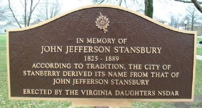 John Jefferson Stansbury Marker image. Click for full size.