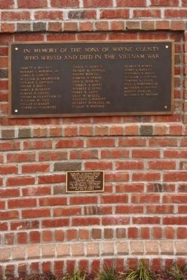 Wayne County Veterans Memorial,center, Vietnam. Click for full size. Wayne County Veterans Memorial,center, Vietnam image. Click for full size.