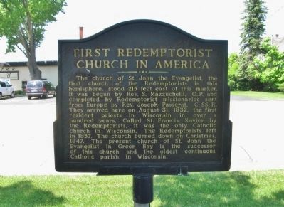 First Redemptorist Church in America Marker image. Click for full size.